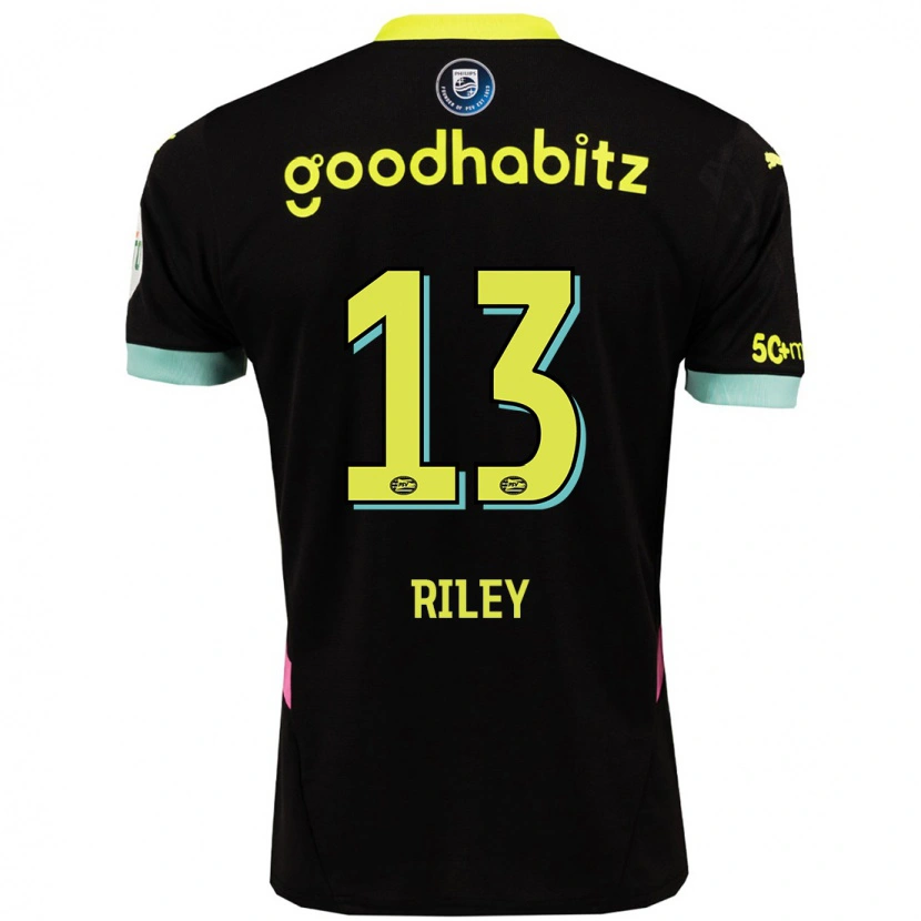 Danxen Herren Indiah-Paige Riley #13 Schwarz Gelb Auswärtstrikot Trikot 2024/25 T-Shirt Schweiz