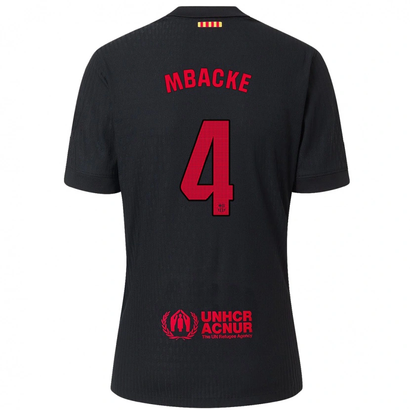 Danxen Herren Mamadou Mbacke #4 Schwarz Rot Auswärtstrikot Trikot 2024/25 T-Shirt Schweiz