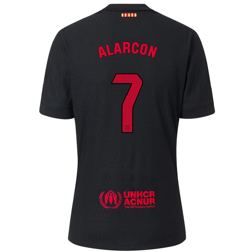 Danxen Herren Ángel Alarcón #7 Schwarz Rot Auswärtstrikot Trikot 2024/25 T-Shirt Schweiz