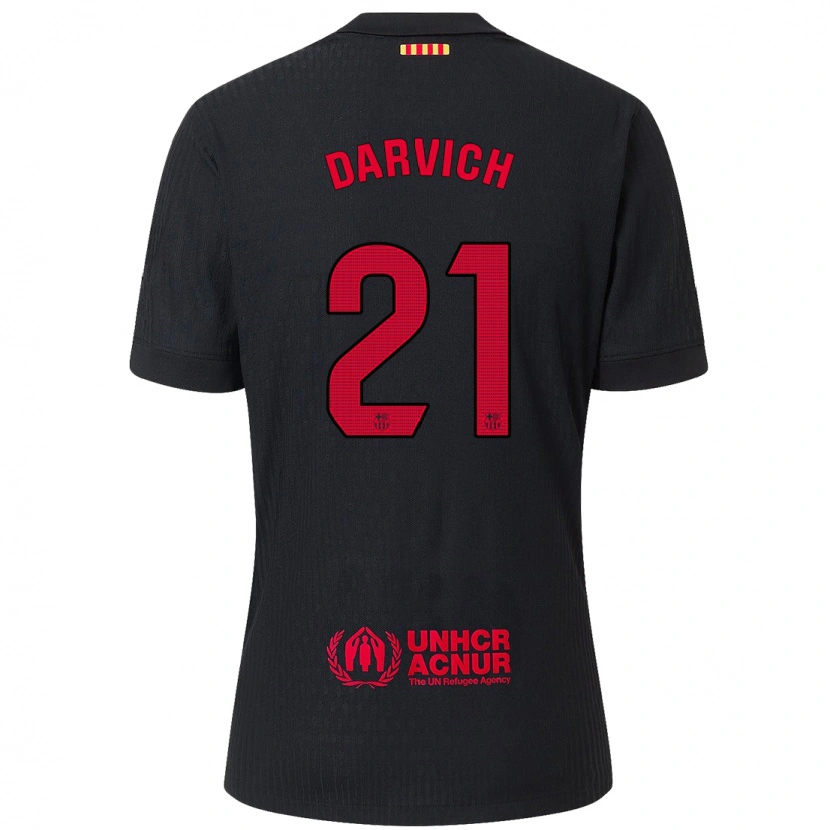 Danxen Herren Noah Darvich #21 Schwarz Rot Auswärtstrikot Trikot 2024/25 T-Shirt Schweiz