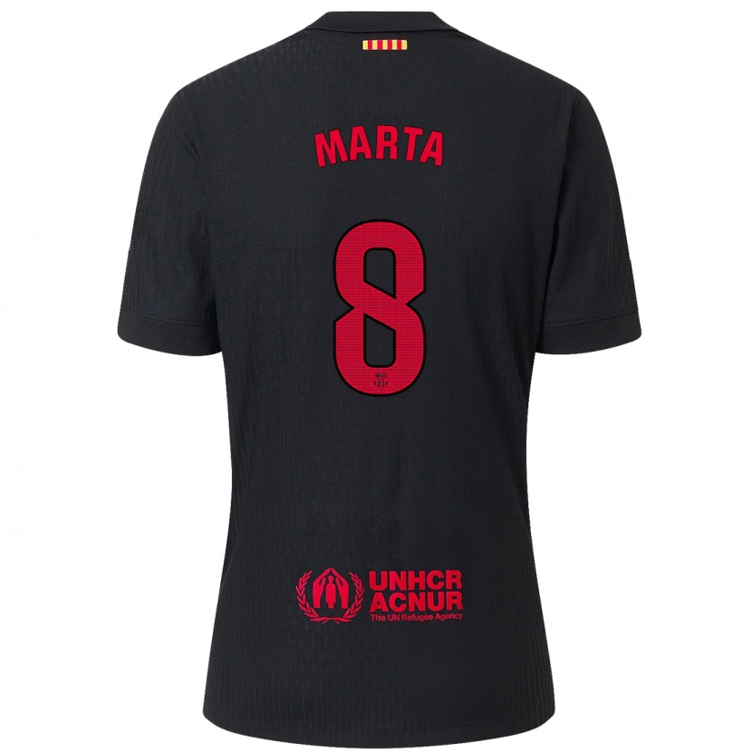 Danxen Herren Marta Torrejon #8 Schwarz Rot Auswärtstrikot Trikot 2024/25 T-Shirt Schweiz