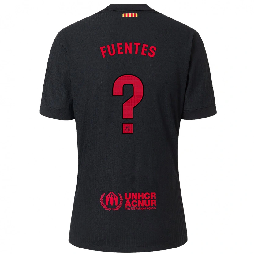 Danxen Herren Juan David Fuentes #0 Schwarz Rot Auswärtstrikot Trikot 2024/25 T-Shirt Schweiz