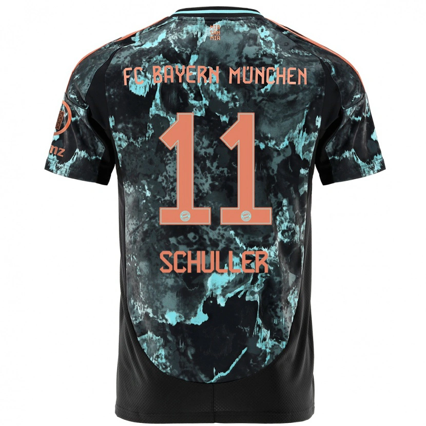 Danxen Herren Lea Schüller #11 Schwarz Auswärtstrikot Trikot 2024/25 T-Shirt Schweiz