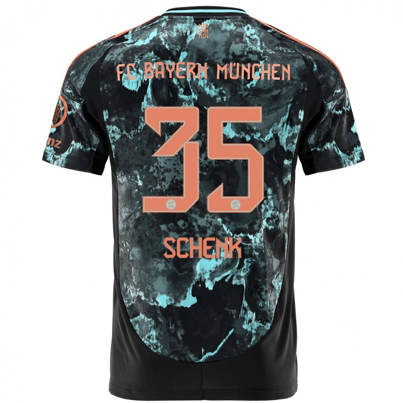 Danxen Herren Johannes Schenk #35 Schwarz Auswärtstrikot Trikot 2024/25 T-Shirt Schweiz