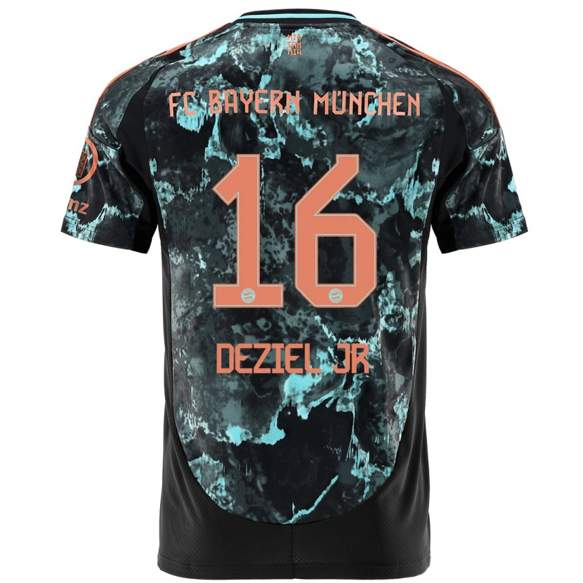 Danxen Herren Robert Deziel Jr #16 Schwarz Auswärtstrikot Trikot 2024/25 T-Shirt Schweiz