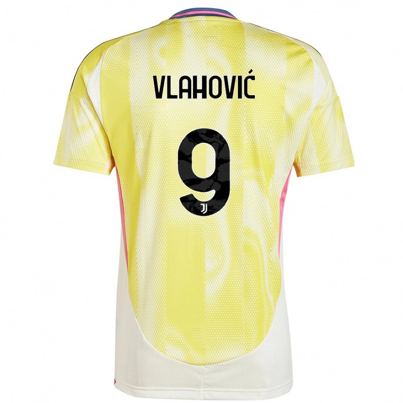 Danxen Herren Dušan Vlahović #9 Solargelb Auswärtstrikot Trikot 2024/25 T-Shirt Schweiz