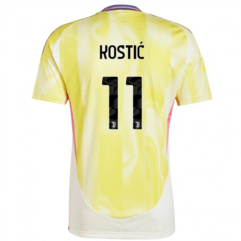 Danxen Herren Filip Kostić #11 Solargelb Auswärtstrikot Trikot 2024/25 T-Shirt Schweiz