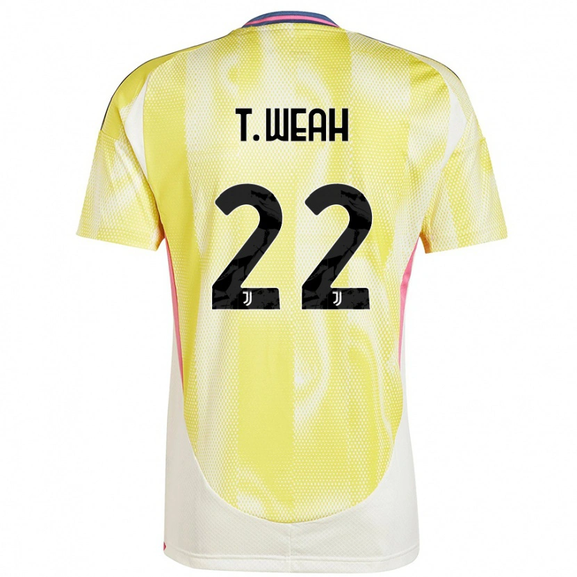 Danxen Herren Timothy Weah #22 Solargelb Auswärtstrikot Trikot 2024/25 T-Shirt Schweiz