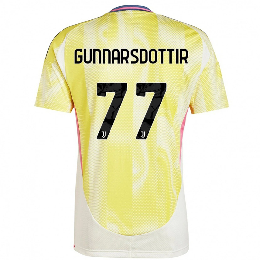 Danxen Herren Sara Björk Gunnarsdóttir #77 Solargelb Auswärtstrikot Trikot 2024/25 T-Shirt Schweiz