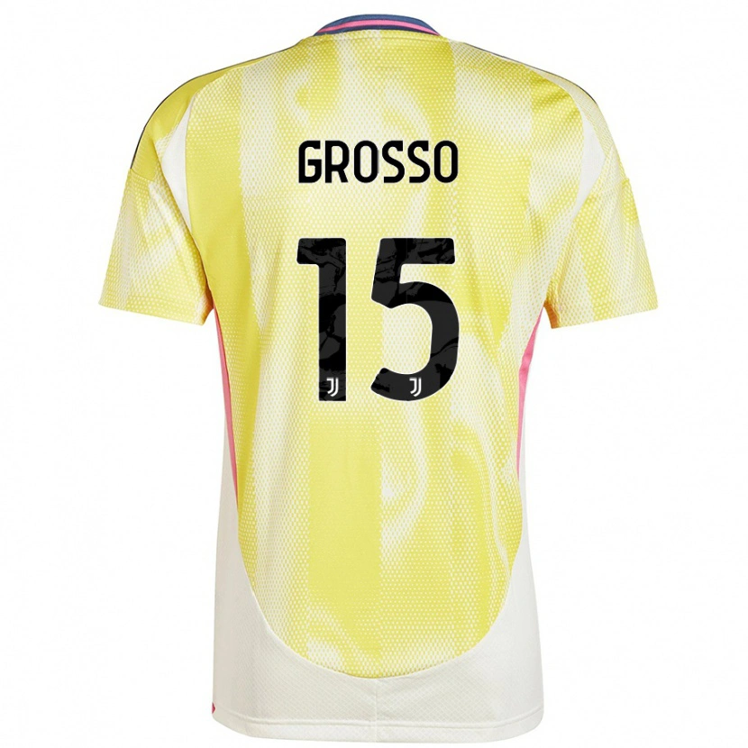 Danxen Herren Julia Grosso #15 Solargelb Auswärtstrikot Trikot 2024/25 T-Shirt Schweiz