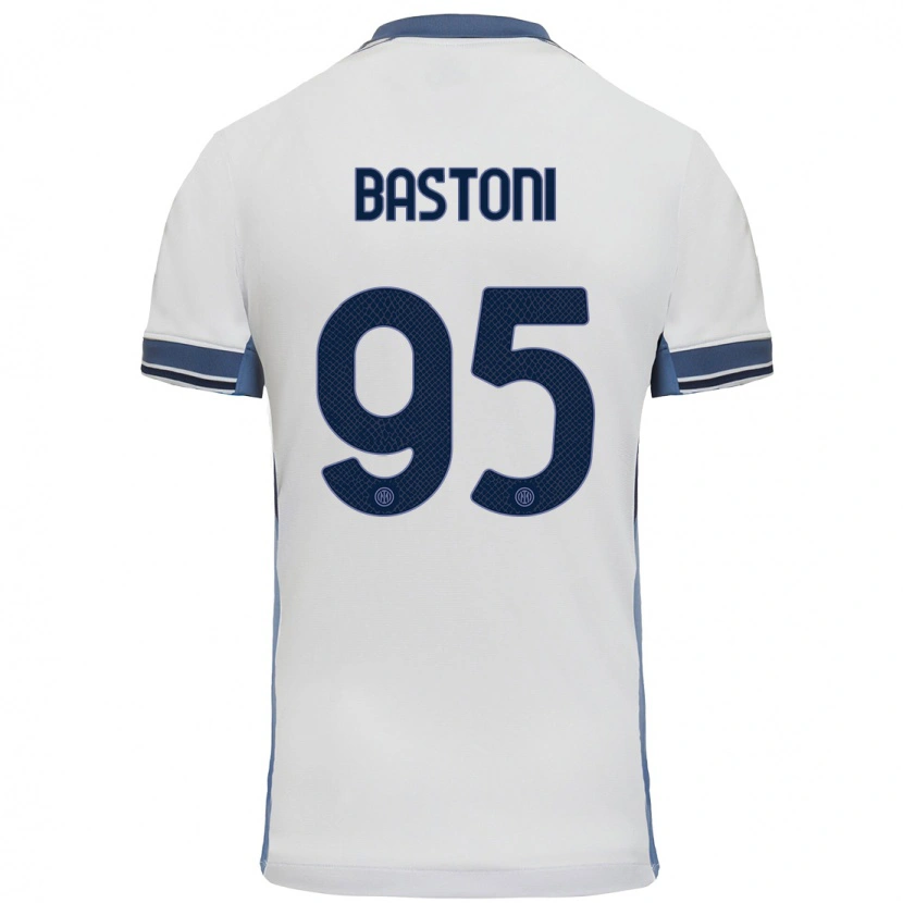 Danxen Herren Alessandro Bastoni #95 Weißgrau Auswärtstrikot Trikot 2024/25 T-Shirt Schweiz