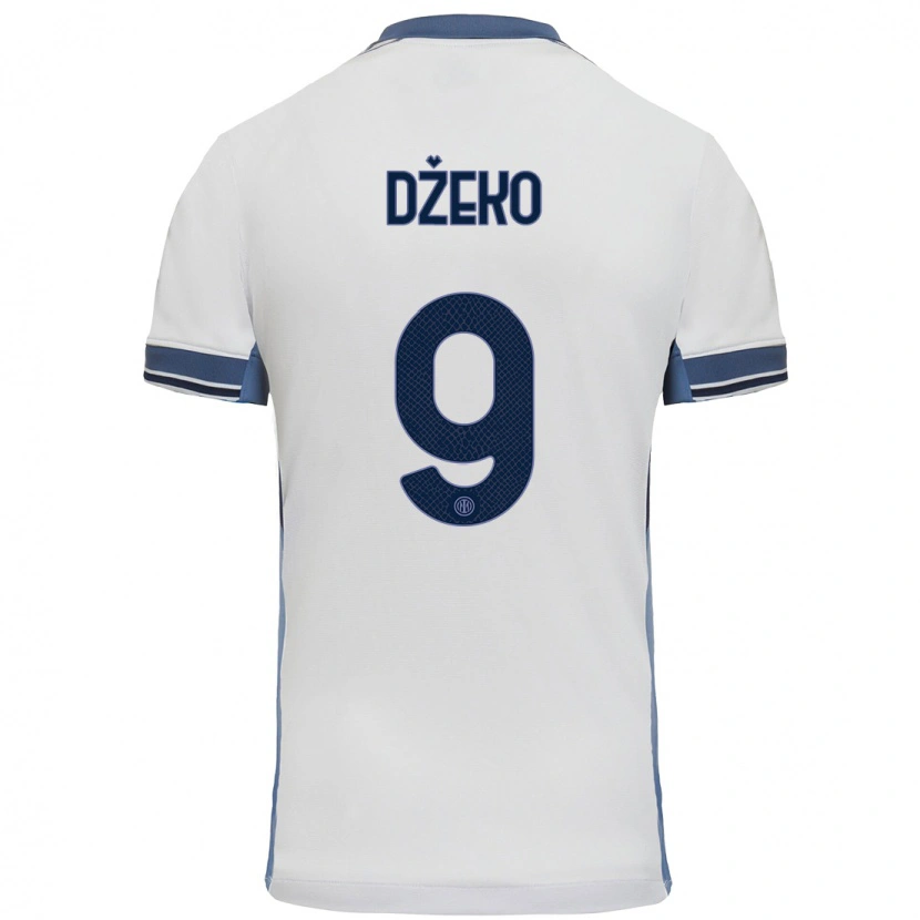 Danxen Herren Edin Dzeko #9 Weißgrau Auswärtstrikot Trikot 2024/25 T-Shirt Schweiz