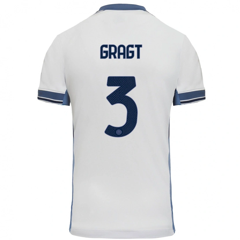 Danxen Herren Stefanie Van Der Gragt #3 Weißgrau Auswärtstrikot Trikot 2024/25 T-Shirt Schweiz