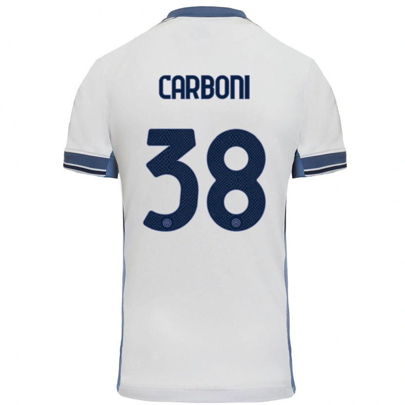 Danxen Herren Valentin Carboni #38 Weißgrau Auswärtstrikot Trikot 2024/25 T-Shirt Schweiz