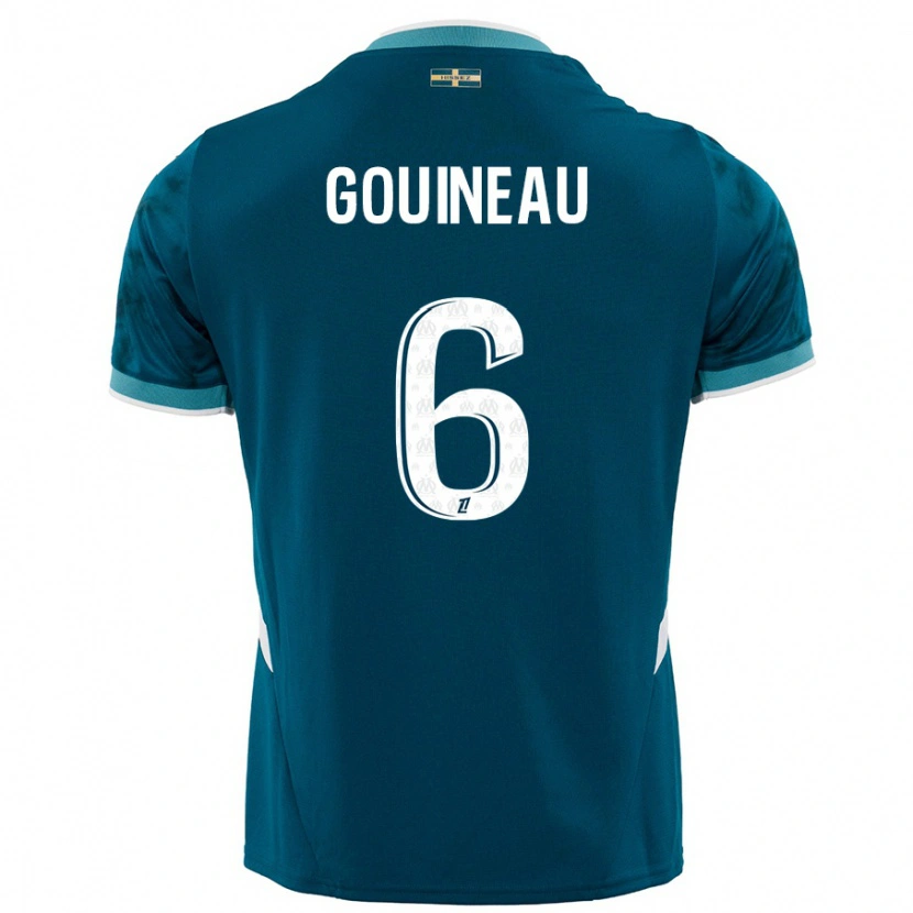 Danxen Herren Coline Gouineau #6 Türkisblau Auswärtstrikot Trikot 2024/25 T-Shirt Schweiz