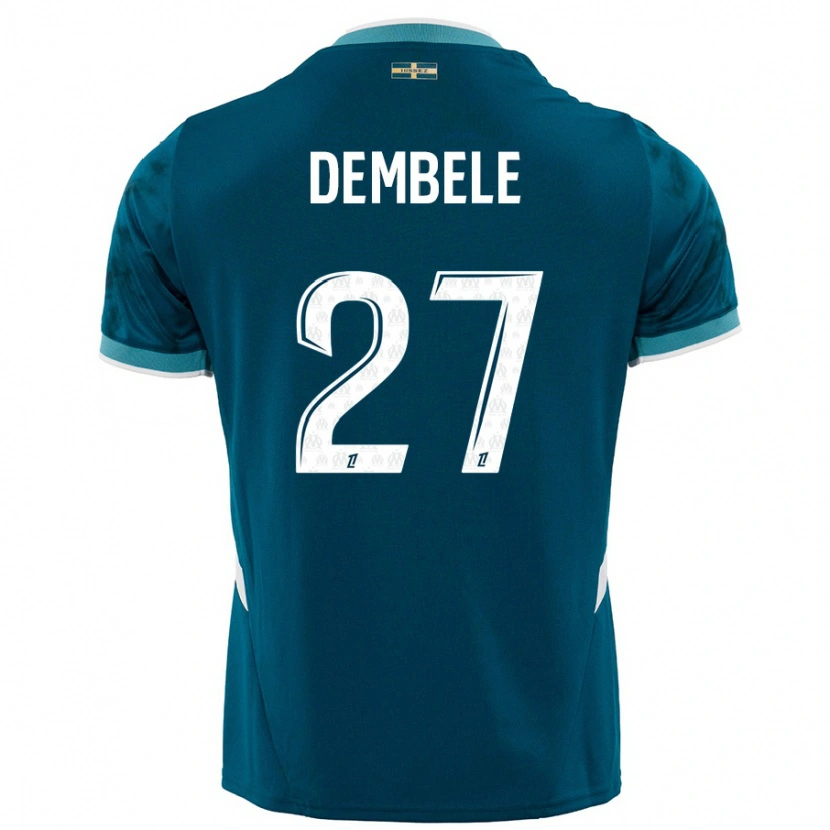 Danxen Herren Coumba Dembélé #27 Türkisblau Auswärtstrikot Trikot 2024/25 T-Shirt Schweiz