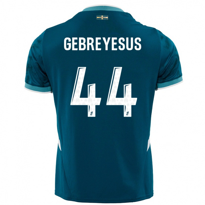 Danxen Herren Esey Gebreyesus #44 Türkisblau Auswärtstrikot Trikot 2024/25 T-Shirt Schweiz