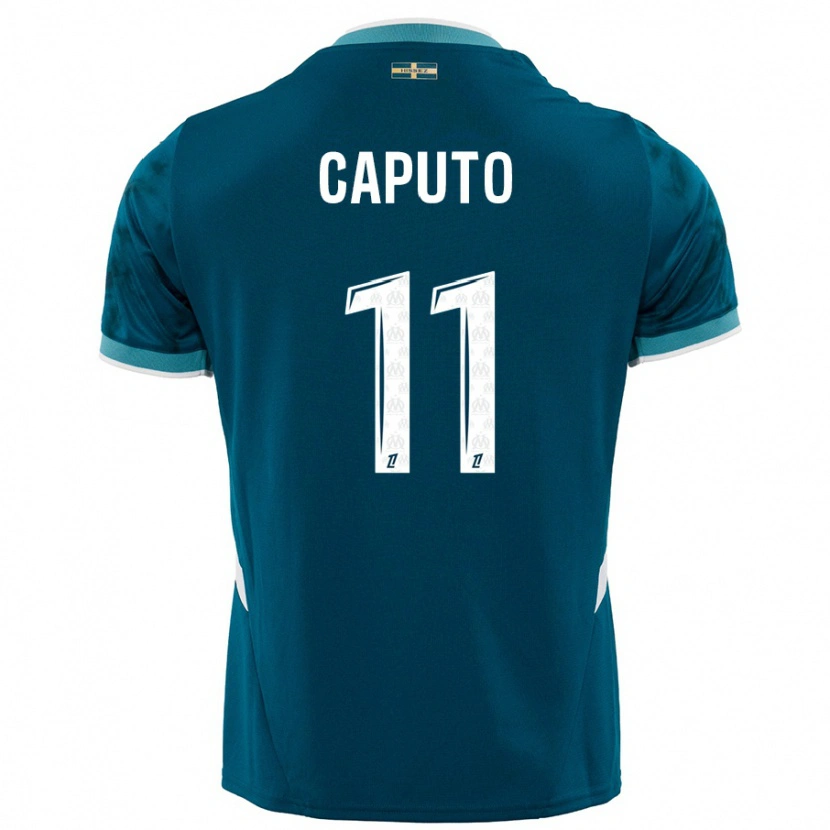 Danxen Herren Cindy Caputo #11 Türkisblau Auswärtstrikot Trikot 2024/25 T-Shirt Schweiz