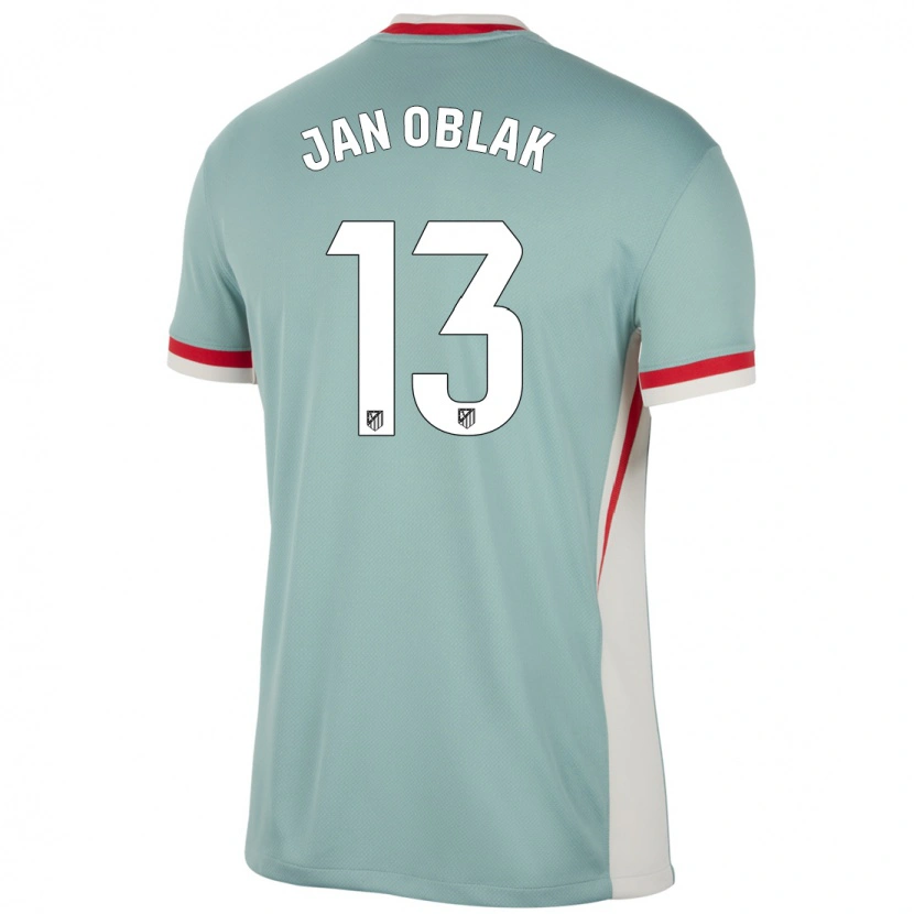 Danxen Herren Jan Oblak #13 Hellbeige Blau Auswärtstrikot Trikot 2024/25 T-Shirt Schweiz