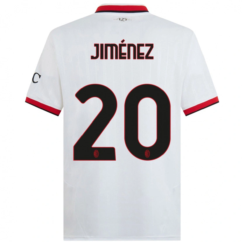 Danxen Herren Álex Jiménez #20 Weiß Schwarz Rot Auswärtstrikot Trikot 2024/25 T-Shirt Schweiz