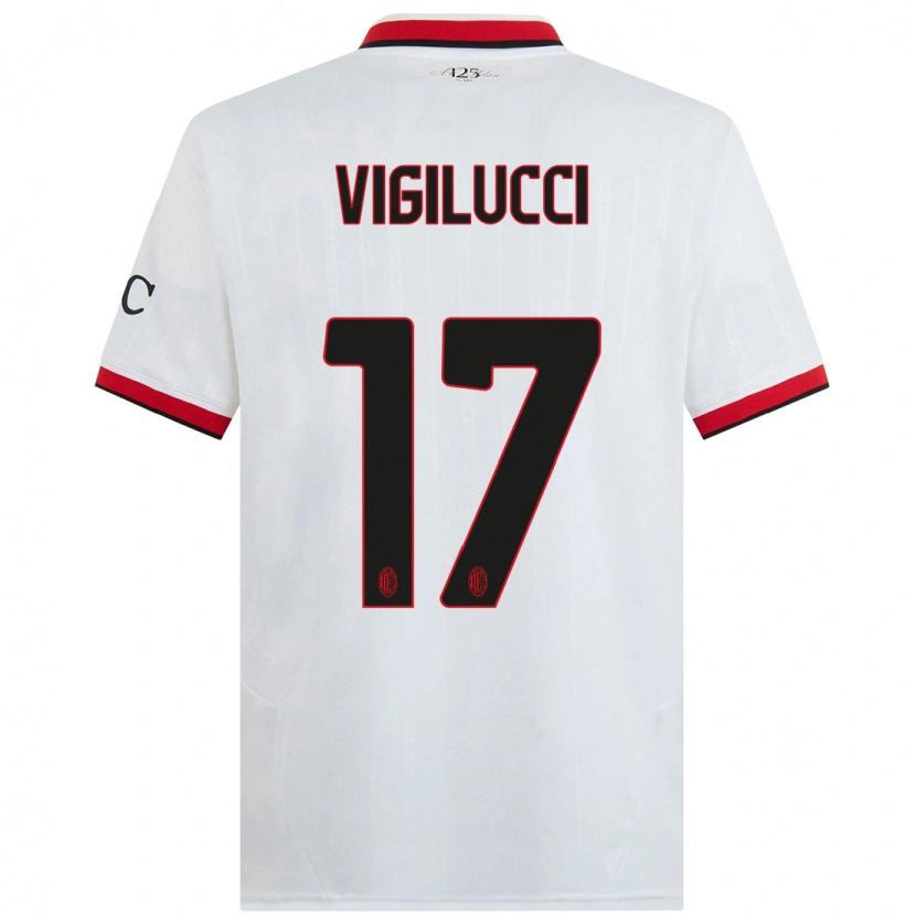 Danxen Herren Valery Vigilucci #17 Weiß Schwarz Rot Auswärtstrikot Trikot 2024/25 T-Shirt Schweiz