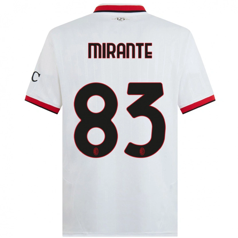 Danxen Herren Antonio Mirante #83 Weiß Schwarz Rot Auswärtstrikot Trikot 2024/25 T-Shirt Schweiz