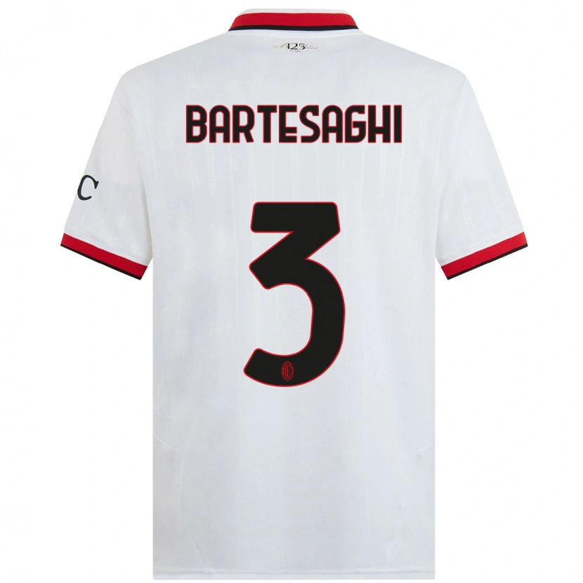 Danxen Herren Davide Bartesaghi #3 Weiß Schwarz Rot Auswärtstrikot Trikot 2024/25 T-Shirt Schweiz