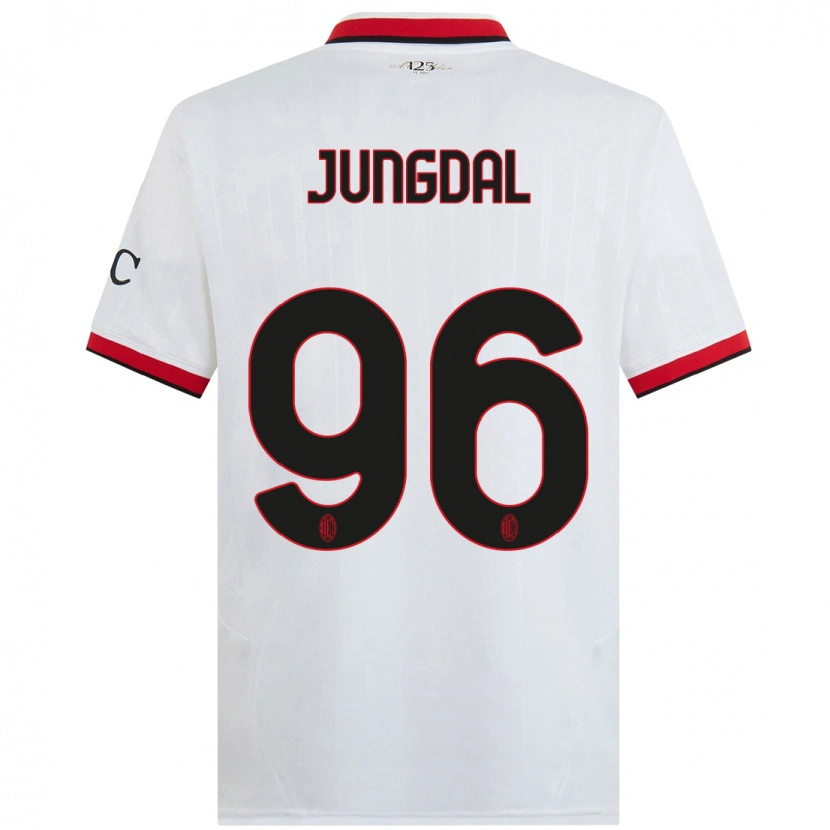 Danxen Herren Andreas Jungdal #96 Weiß Schwarz Rot Auswärtstrikot Trikot 2024/25 T-Shirt Schweiz