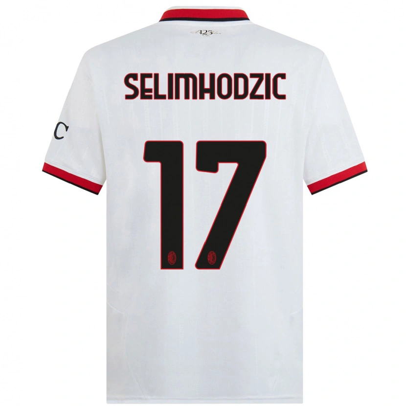 Danxen Herren Noa Selimhodzic #17 Weiß Schwarz Rot Auswärtstrikot Trikot 2024/25 T-Shirt Schweiz