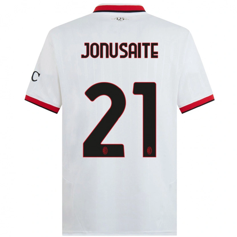 Danxen Herren Rimante Jonusaite #21 Weiß Schwarz Rot Auswärtstrikot Trikot 2024/25 T-Shirt Schweiz