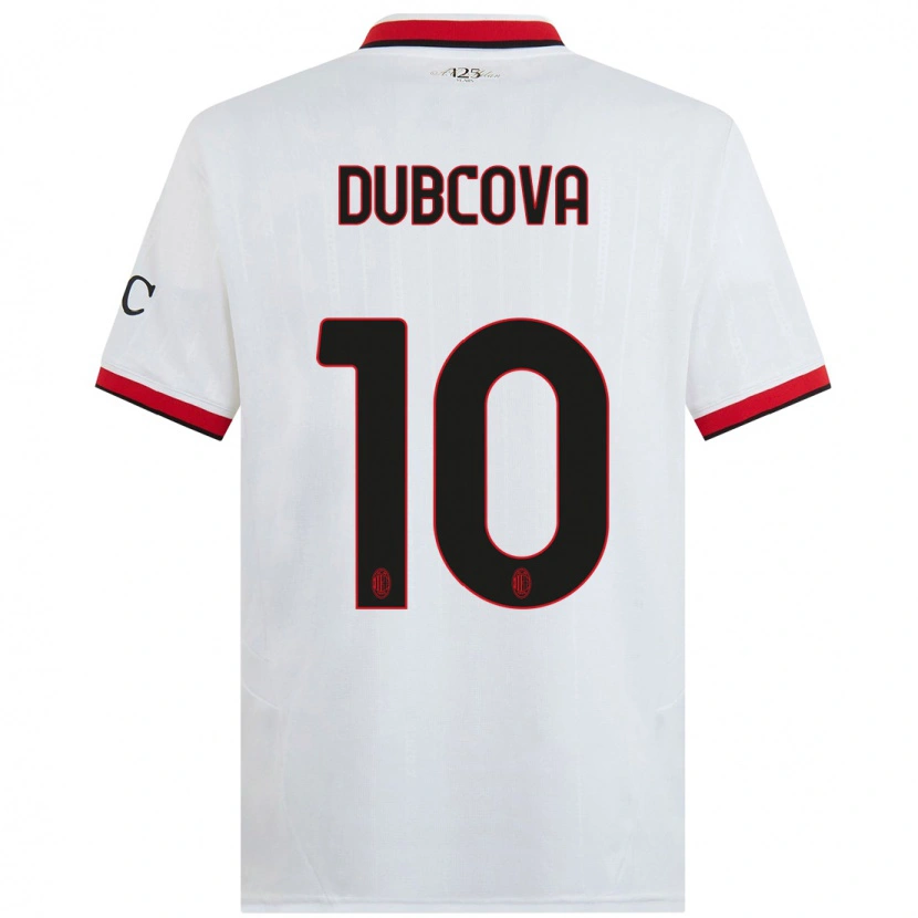 Danxen Herren Kamila Dubcova #10 Weiß Schwarz Rot Auswärtstrikot Trikot 2024/25 T-Shirt Schweiz