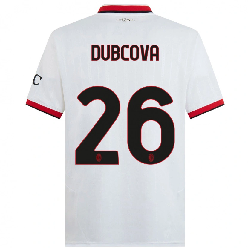 Danxen Herren Michaela Dubcova #26 Weiß Schwarz Rot Auswärtstrikot Trikot 2024/25 T-Shirt Schweiz