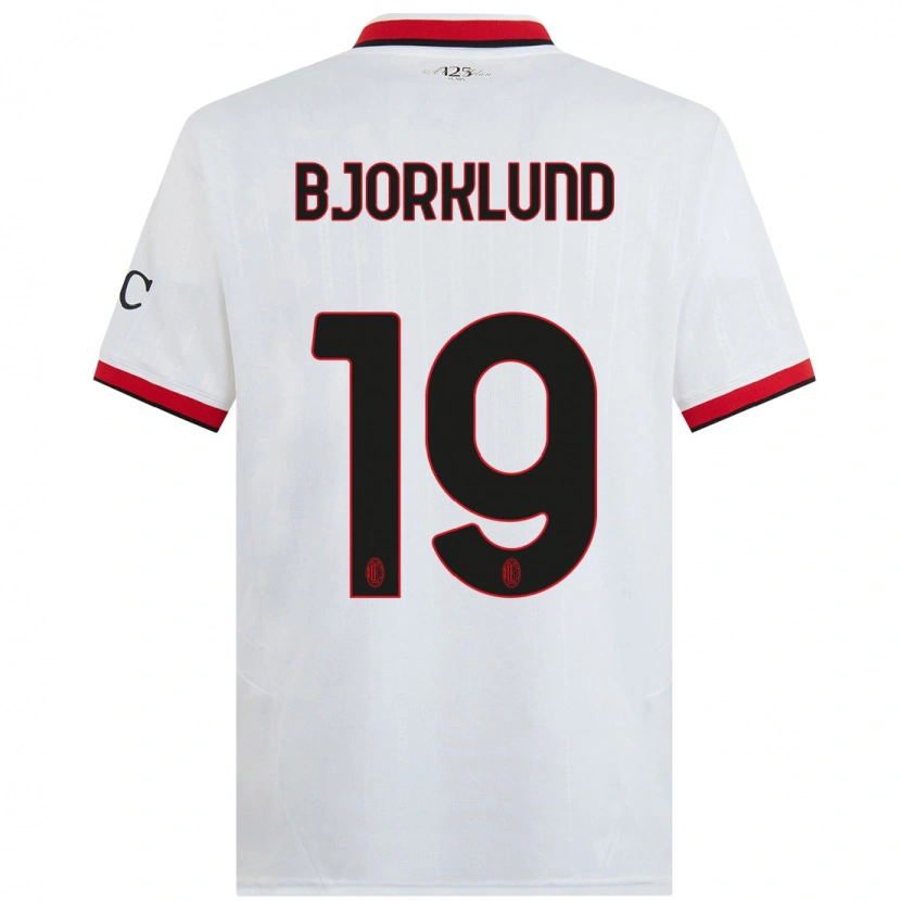 Danxen Herren Lukas Bjorklund #19 Weiß Schwarz Rot Auswärtstrikot Trikot 2024/25 T-Shirt Schweiz