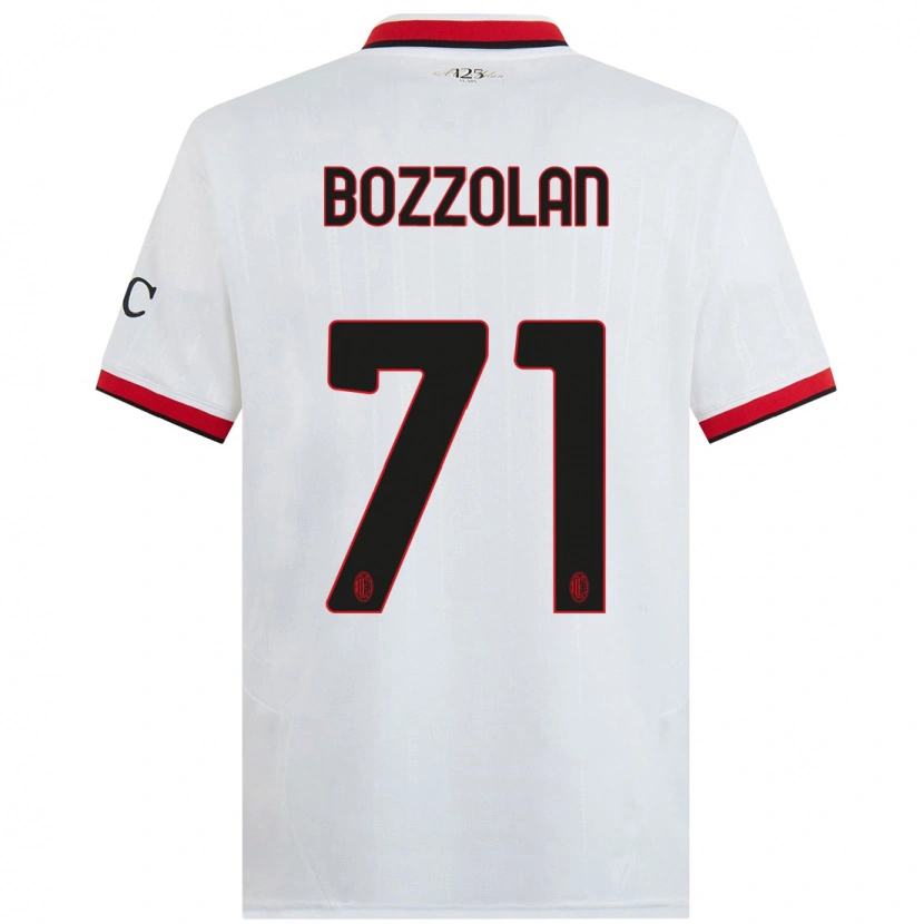 Danxen Herren Andrea Bozzolan #71 Weiß Schwarz Rot Auswärtstrikot Trikot 2024/25 T-Shirt Schweiz