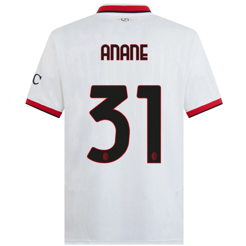 Danxen Herren Emmanuel Anane #31 Weiß Schwarz Rot Auswärtstrikot Trikot 2024/25 T-Shirt Schweiz