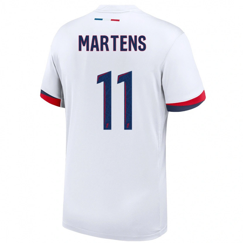 Danxen Herren Lieke Martens #11 Weiß Blau Rot Auswärtstrikot Trikot 2024/25 T-Shirt Schweiz