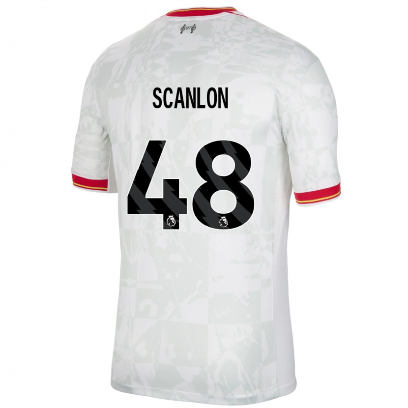 Danxen Herren Calum Scanlon #48 Weiß Rot Schwarz Ausweichtrikot Trikot 2024/25 T-Shirt Schweiz