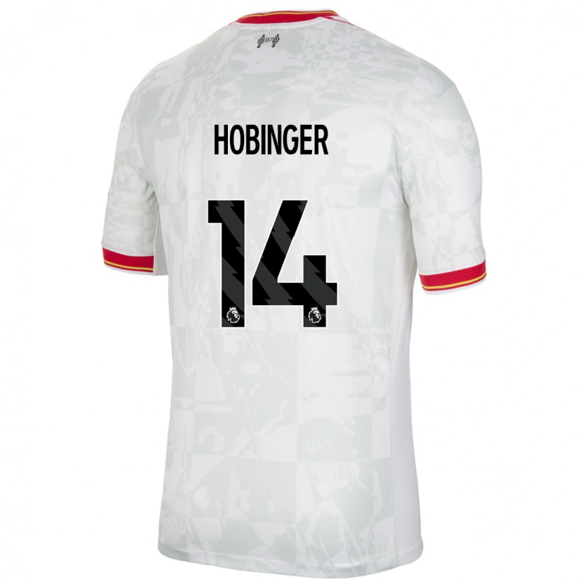 Danxen Herren Marie Höbinger #14 Weiß Rot Schwarz Ausweichtrikot Trikot 2024/25 T-Shirt Schweiz