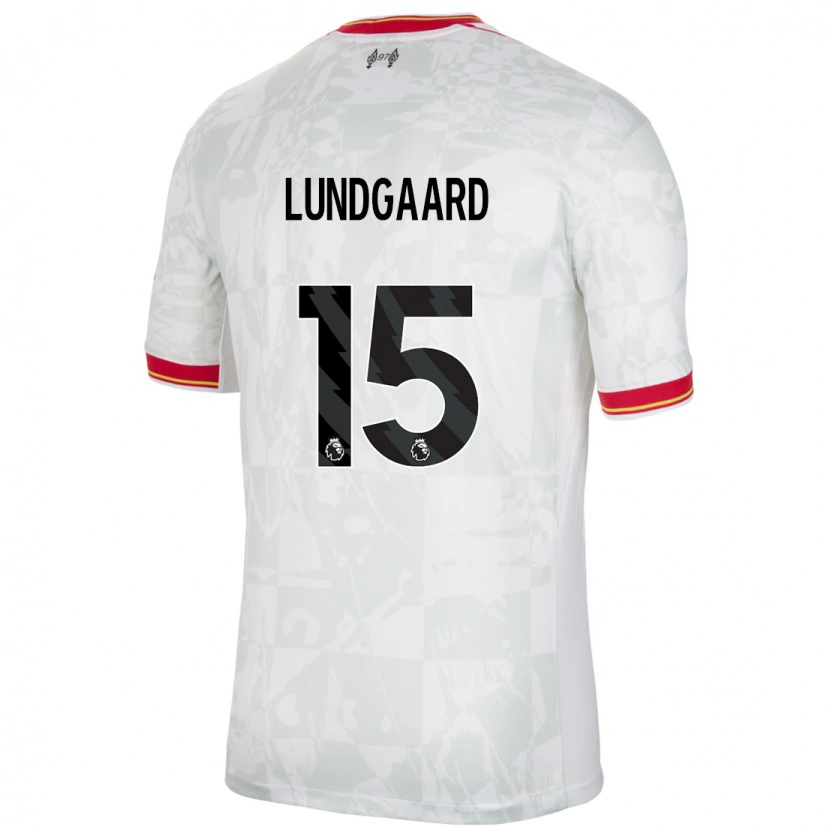 Danxen Herren Sofie Lundgaard #15 Weiß Rot Schwarz Ausweichtrikot Trikot 2024/25 T-Shirt Schweiz