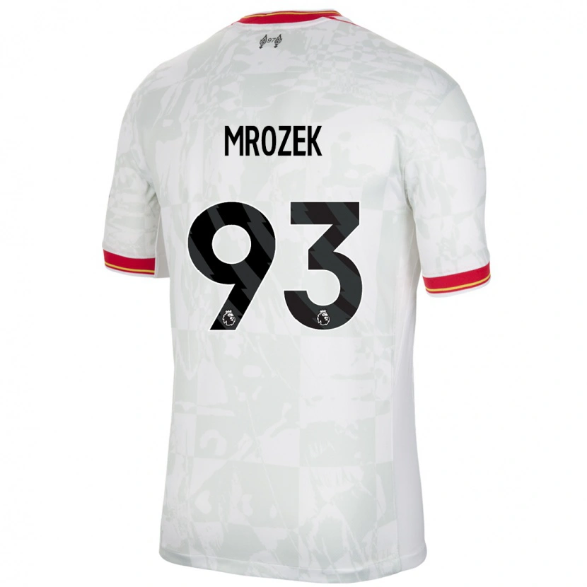 Danxen Herren Fabian Mrozek #93 Weiß Rot Schwarz Ausweichtrikot Trikot 2024/25 T-Shirt Schweiz