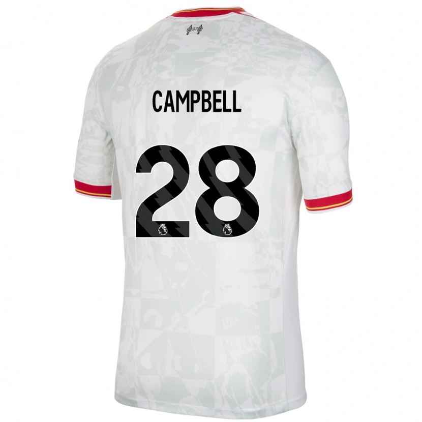 Danxen Herren Megan Campbell #28 Weiß Rot Schwarz Ausweichtrikot Trikot 2024/25 T-Shirt Schweiz