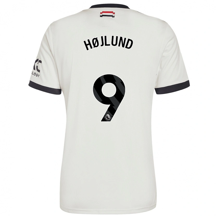 Danxen Herren Rasmus Højlund #9 Cremeweiß Ausweichtrikot Trikot 2024/25 T-Shirt Schweiz