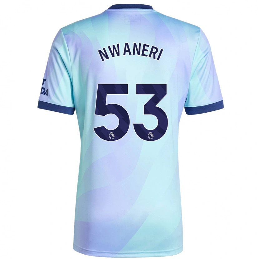 Danxen Herren Ethan Nwaneri #53 Aquamarin Ausweichtrikot Trikot 2024/25 T-Shirt Schweiz