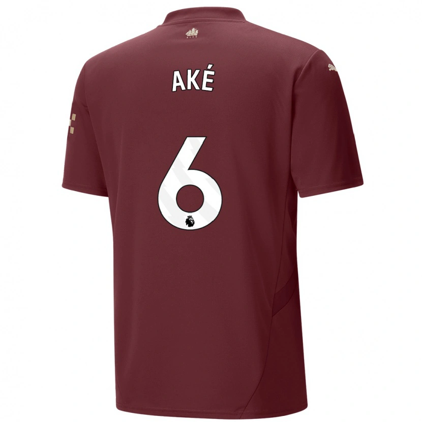 Danxen Herren Nathan Aké #6 Kastanienbraun Ausweichtrikot Trikot 2024/25 T-Shirt Schweiz