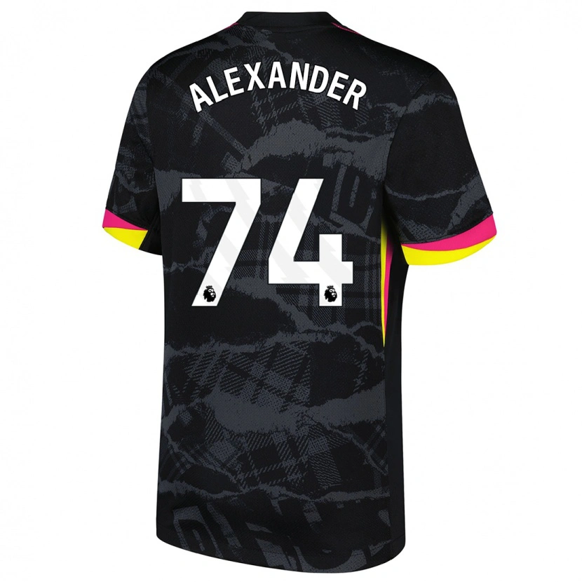 Danxen Herren Reiss-Alexander Russell-Denny #74 Schwarz Rosa Ausweichtrikot Trikot 2024/25 T-Shirt Schweiz