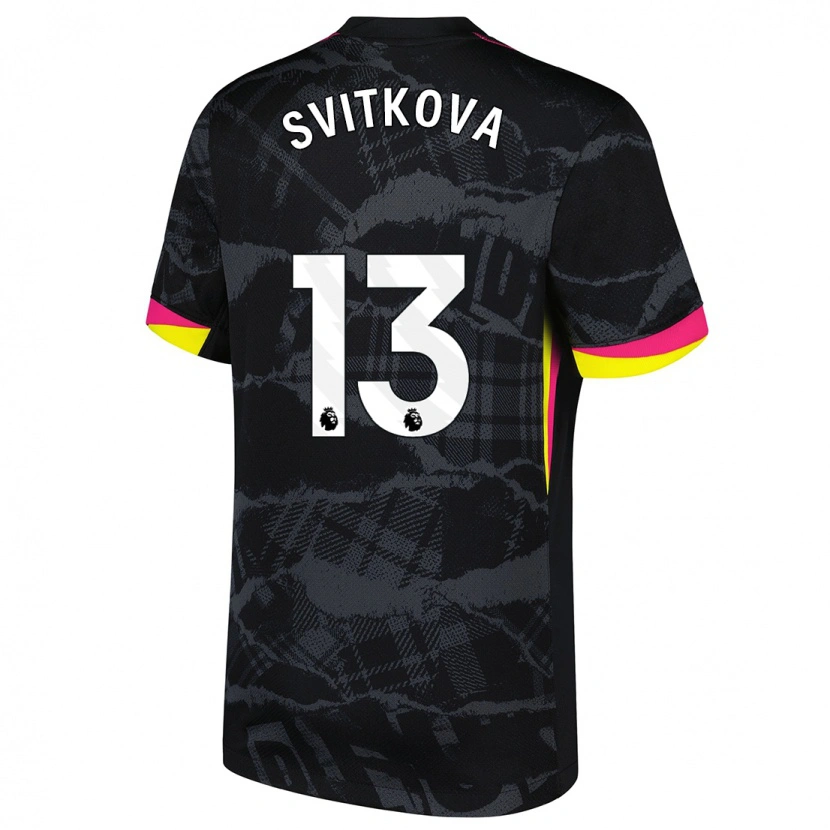 Danxen Herren Kateřina Svitková #13 Schwarz Rosa Ausweichtrikot Trikot 2024/25 T-Shirt Schweiz