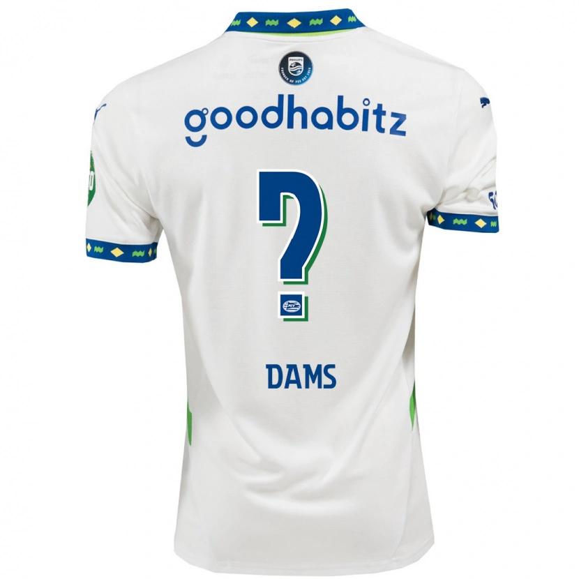 Danxen Herren Matteo Dams #0 Weiß Dunkelblau Ausweichtrikot Trikot 2024/25 T-Shirt Schweiz