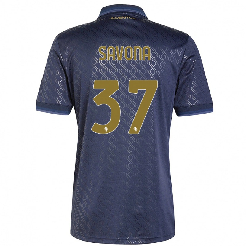 Danxen Herren Nicolò Savona #37 Marineblau Ausweichtrikot Trikot 2024/25 T-Shirt Schweiz