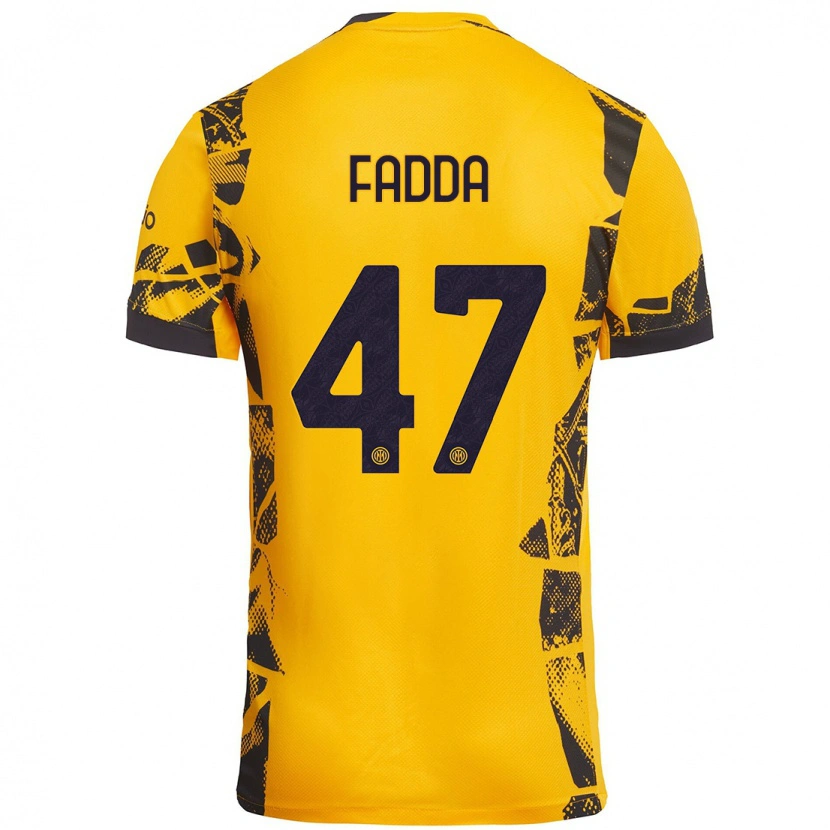 Danxen Herren Paola Fadda #47 Gold Schwarz Ausweichtrikot Trikot 2024/25 T-Shirt Schweiz