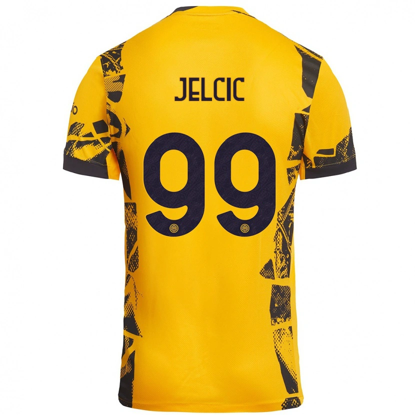 Danxen Herren Maja Jelčić #99 Gold Schwarz Ausweichtrikot Trikot 2024/25 T-Shirt Schweiz